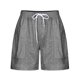 thumbnail image 3 of Pantalones Cortos Sueltos para Mujeres Ilustración de Moda de Verano Encaje Hasta Bolsillo Elástico Pantalones Cortos Casuales, 3 of 5