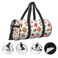 thumbnail image 3 of Fotbe Fast Food Bolsa Deportiva de Lona Plegable con Estampado, Bolsa de Gimnasio con Bolsillo Seco/Húmedo, Bolsa de Viaje Ultraligera de Gran Capacidad, 3 of 6