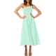 thumbnail image 3 of SAYOO vestidos largos acampanados para mujer 2022, verano sin mangas de un hombro fruncido Color sólido recorte de una pieza SAYOO casual, 3 of 6