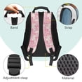 thumbnail image 4 of HUISEFOR Pink Camo Bow School Backpack for Teen Girls 17 Inches Large Capacity School Bag with Front Zipper Comfortable Travel Bags Breathable College Students Backpacks, 4 of 7
