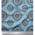 thumbnail image 1 of Soimoi Velvet Fabric Floral Mandala Printed Fabric 1 Yard 58 Inch Wide, 1 of 3