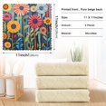 thumbnail image 6 of Yayeee 6 Pack Kitchen Dish Cloths for Washing Dishes Soft Absorbent Microfiber Towels, Orange Colorful Flowers, 6 of 9
