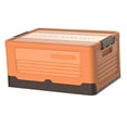 thumbnail image 1 of Caja de almacenamiento plegable con tapa para estanterías y armarios de viaje. Naranja L, 1 of 9