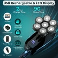 thumbnail image 6 of KENSEN 7D Head Shaver 5 in 1 Bald Head Shavers for Men Electric Razor, Waterproof Wet/Dry Mens Grooming Kit with Beard Clippers Nose Trimmer, 6 of 9