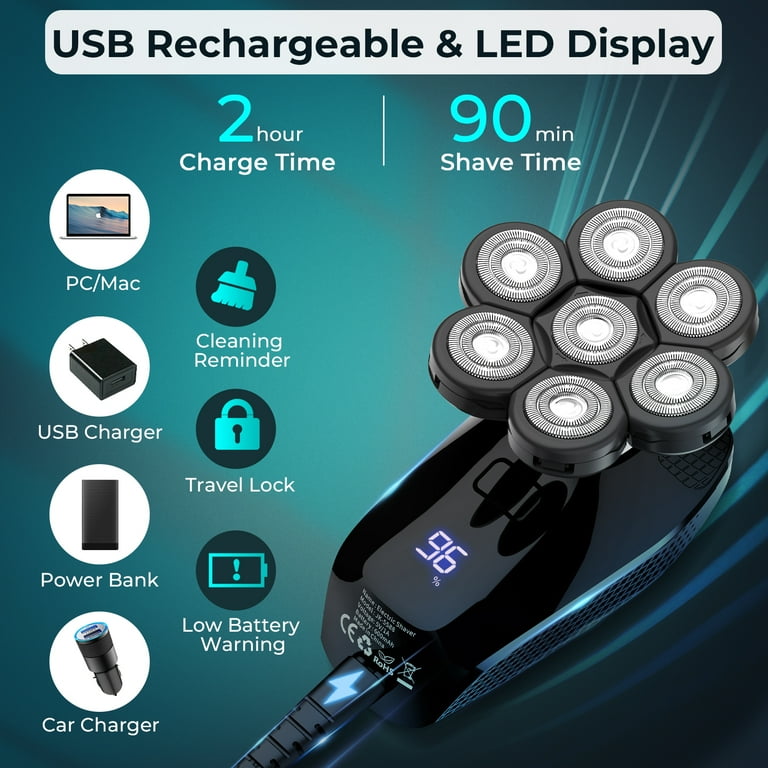 kensen 7D HEAD SHAVER メンズシェーバー Amazon.com: 7D Head Shavers for Bald Men - 5 in 1 kensen Electric