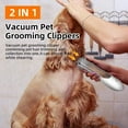 thumbnail image 2 of 2-in-1 Portable Dog Grooming Vacuum Clipper Kit – 3-Speed, Low Noise, Rechargeable, 99% Hair Suction, 2 of 9