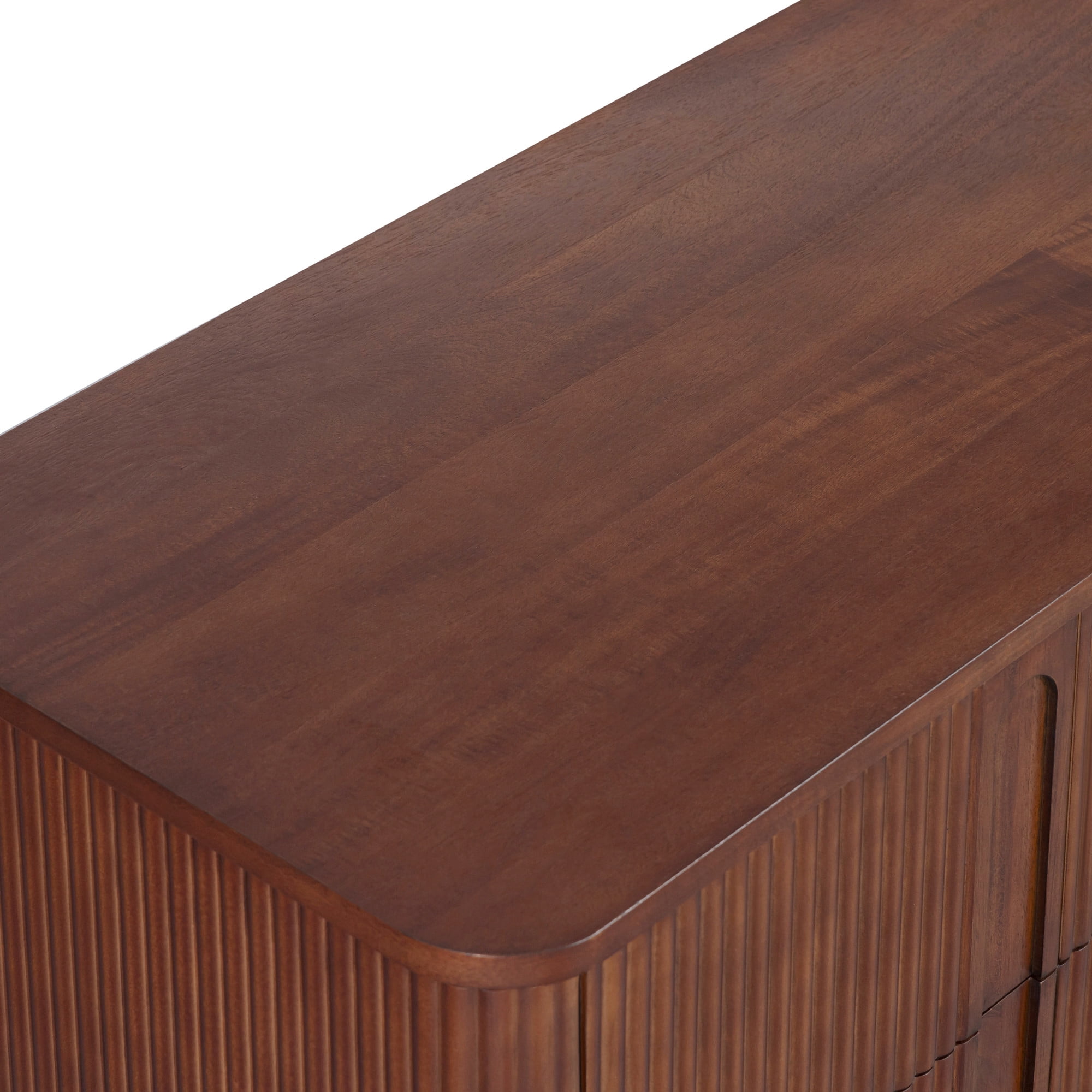 Teamson Home Potomac Modern Boho Solid Wood 6-Drawer Dresser with Deep Storage, Push-to-Open Design & Rounded Edges