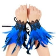 thumbnail image 1 of GDREDA Gothic Style Lace Feather Arm Warmers Accessories Jewelry Hand Warming Mittens BU1,One Size, 1 of 2