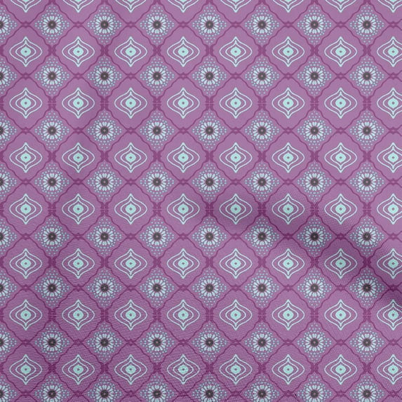 oneOone Cotton Jersey Magenta Fabric Asian Traditional Block Sewing Craft Projects Fabric Prints By Yard 58 Inch Wide