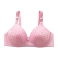 thumbnail image 1 of Cathalem Racerback Bras for Women Full-Coverage Wirefree Bra Tagless for Everyday Wear,Pink D, 1 of 3