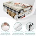 thumbnail image 4 of Quilts Twin Size Bedding Set, Christmas Elk Lightweight Quilted Comforter, Xmas Ball Botanical Black Checked Wooden Soft Reversible Bedspread Coverlet with Pillow Covers for All Season, 68" x 86", 4 of 9