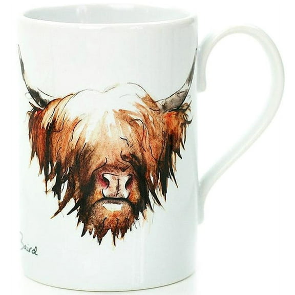 Clare Baird Scotland Highland Cow Porcelain Mug