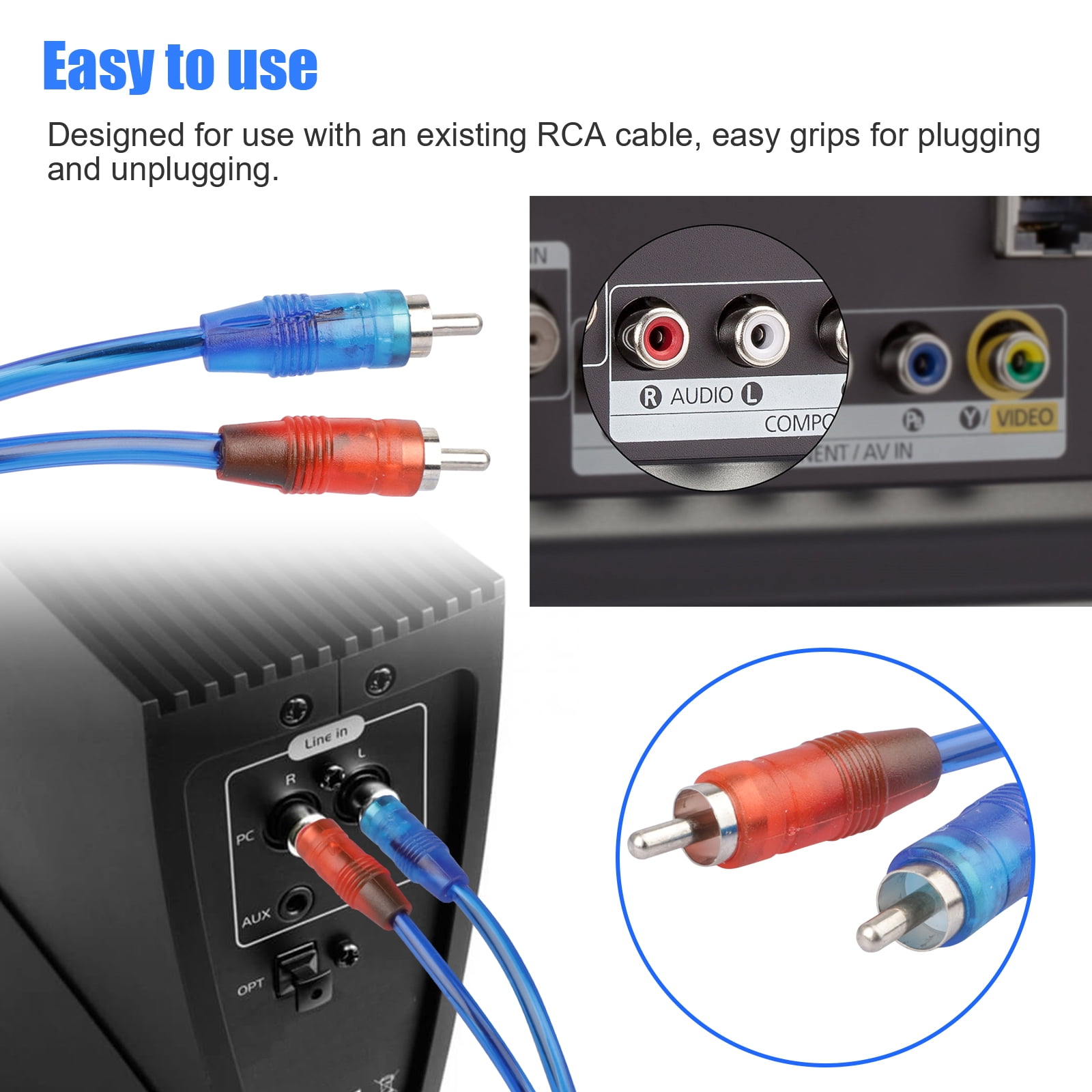Rca Ah25r Rca Y-adapter (1 Male To 2 Females)