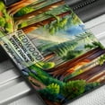 thumbnail image 6 of Redwood National Park California Watercolor Faux Leather Travel Luggage Tag, 6 of 7