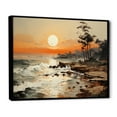 thumbnail image 2 of Designart "Riviera Sunset France French wall art" Nautical & Beach Floater Framed Wall Art Living Room, 2 of 7