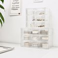 thumbnail image 5 of Transparent six-grid dustproof drawer storage box stationery jewelry 12-grid cosmetics Desktop Storage, 5 of 5