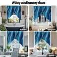 thumbnail image 6 of Blue and Gold Marble Swag Valances for Windows 2 Pack Modern Abstract Ocean Blue Gradient Swag Kitchen Curtains 36 Inches Long Rod Pocket Short Window Treatment for Kitchen Bathroom 36"x36", 6 of 8