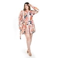 thumbnail image 1 of Vestido camisero con cinto Roman Fashion /Tallas Extras, 3827 (Durazno lineas) naranja claro 40, 1 of 6