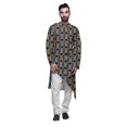 thumbnail image 1 of Atasi Printed Ethnic Kurta With White Churidar Pajama Set For Men Summer Wear, 1 of 1