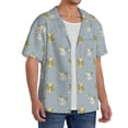thumbnail image 2 of Fotbe Baby Elephant Giraffe Camisa Estampada de Manga Corta para Hombre, Casual de Verano, Estilo Playero, Sin Arrugas-4X-Large, 2 of 5