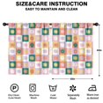 thumbnail image 2 of Blackout Kids Curtains,Colorful Daisy Flower Checkered Pattern Childrens Insulated Curtains Set Of 2,Bedroom Essentials,Toddler Room Decor 52"x63", 2 of 5