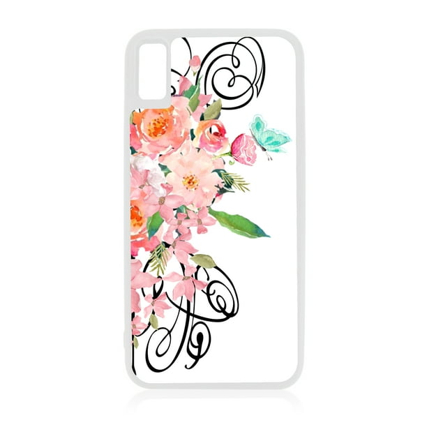 Flowers 10 Xr Flower Case Iphone 10 Xr Floral Case Design White Rubber Case For Iphone Xr Iphone Xr Phone Case Iphone Xr Accessories Walmart Com
