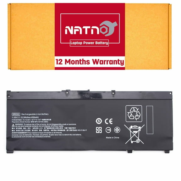 SR03XL HSTNN-DB8Q 11.55V 52.5W 4550mAh Laptop Battery Compatible with HP Envy x360 15-cn0003ca 15-cn1073wm 15-CP0053cl 15-CP0598sa 17-BW0503na 17-BW0008ca,HP Pavalion 15-CX0056wm