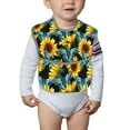 thumbnail image 6 of Hirioo Blue Batterflies Sunflower for Baby Waterproof Pocket Bib Adjustable Closed for Babies Toddlers with Large Pocket 6-24Months, 6 of 8
