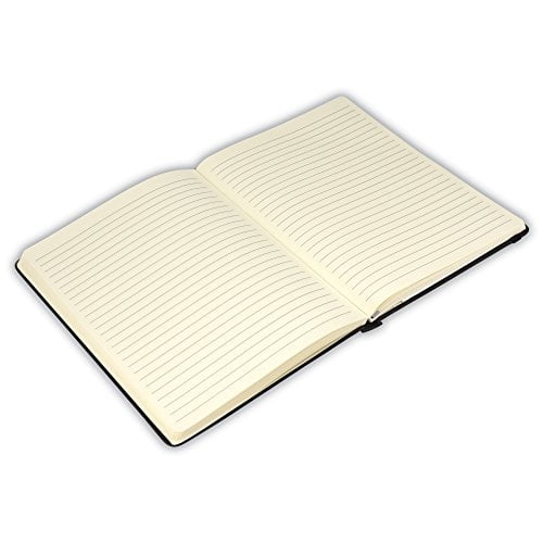 Cuaderno grande Samsill tapa dura 7.5 x 10 in 120 hojas rayadas negro