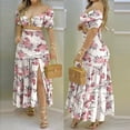 thumbnail image 2 of Conjunto de falda y top de manga corta informal con estampado floral de verano para mujer a la moda Wmkox8yi  bvn3323, 2 of 9