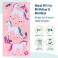thumbnail image 6 of Wildkin Kids 100% Cotton Beach Towel for Boys and Girls (Magical Unicorns Pink), 6 of 7