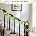 thumbnail image 6 of Lewondr Artificial Eucalyptus Garland with Flower, 2Pack 13FT Faux Floral Greenery Garlands Fake Flowers Vines, Maintenance-Free for Wedding Table Backdrop Party Centerpiece Room Decor, Champagne, 6 of 7