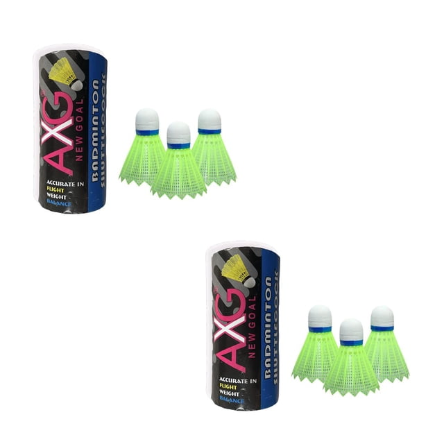 Axg New Goal Basic And Durable Badminton , Made Of High- Quality Material | White White Pack Of 6
