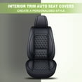 thumbnail image 6 of AQBDDBQ Front Seat Covers Fit for Jeep Compass 2012-2024 2025 Waterproof & Tear-Resistant Leather Car Seat Cover Car Seat Protector Black,Front Set(2 Seats), 6 of 8