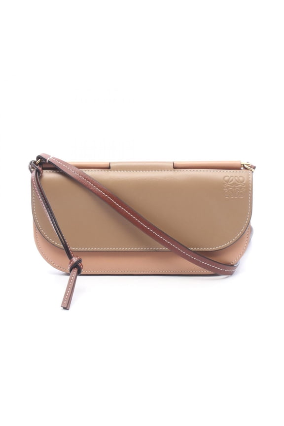 Pre-Owned Loewe Gate Pochette Shoulder Bag/Handbag, Leather, Women's, Gray, Pink, Brown