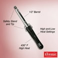 thumbnail image 6 of Hot & Hotter - Electrical Curling Iron - (1/2") Barrel - Silver - (430 F) Temperature - High and Low Heat Setting - Works on Any Hair, 6 of 7