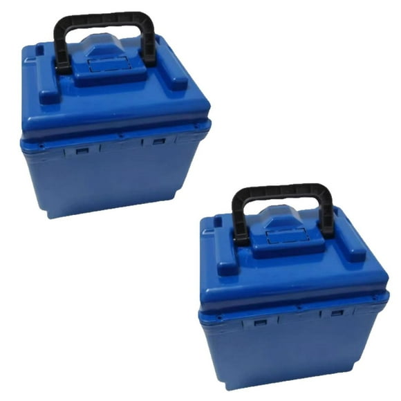 Almencla 2 Pieces Electric Bike Battery Box Battery Storage Box for Electric Vehicles blue