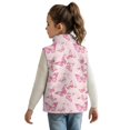 thumbnail image 2 of Uorisanigo Boys Girls Full Zip Fleece Vest Fashion Fall Winter Clothes Pink Butterfly Print Sleeveless Outwear Warm Jacket with Pockets Soft Kids Outdoor Layering(2-12 Years), 2 of 7