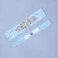 thumbnail image 2 of Blue Garter Belt for Brides Wedding Garter Set Lace Bridal Garter Party Leg Thigh Garters for Women, 2 of 4