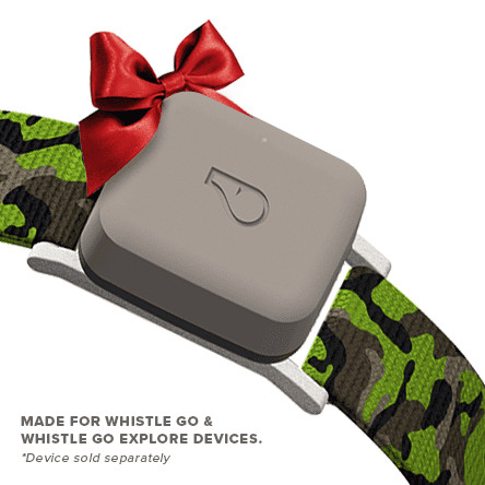 Whistle Large Twist & Go Dog Tracking Collar Compatible With Whistle GO Explore Dog GPS Tracker Device, Camo