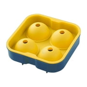 Hesxuno Ice Sphere Tray Ice Sphere Maker Large Sphere Ice Mould With Lid Silicone Ice Tray With 4 Cavity Sphere Ice Mould