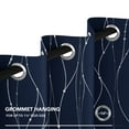 thumbnail image 5 of Deconovo Silver Printed Blackout Curtains - 2 Panels, Wave Dots Pattern, Grommet Top, 52"x108", Thermal Insulated Drapes for Bedroom & Living Room, Navy Blue, 5 of 8