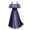 01 Purple, variant on Fewfanhot Halloween Dresses for Women Elegant Classy Gothic Elegance Dress: Off-Shoulder Mesh Gown with Corset Lacing & Color-Block Skirt