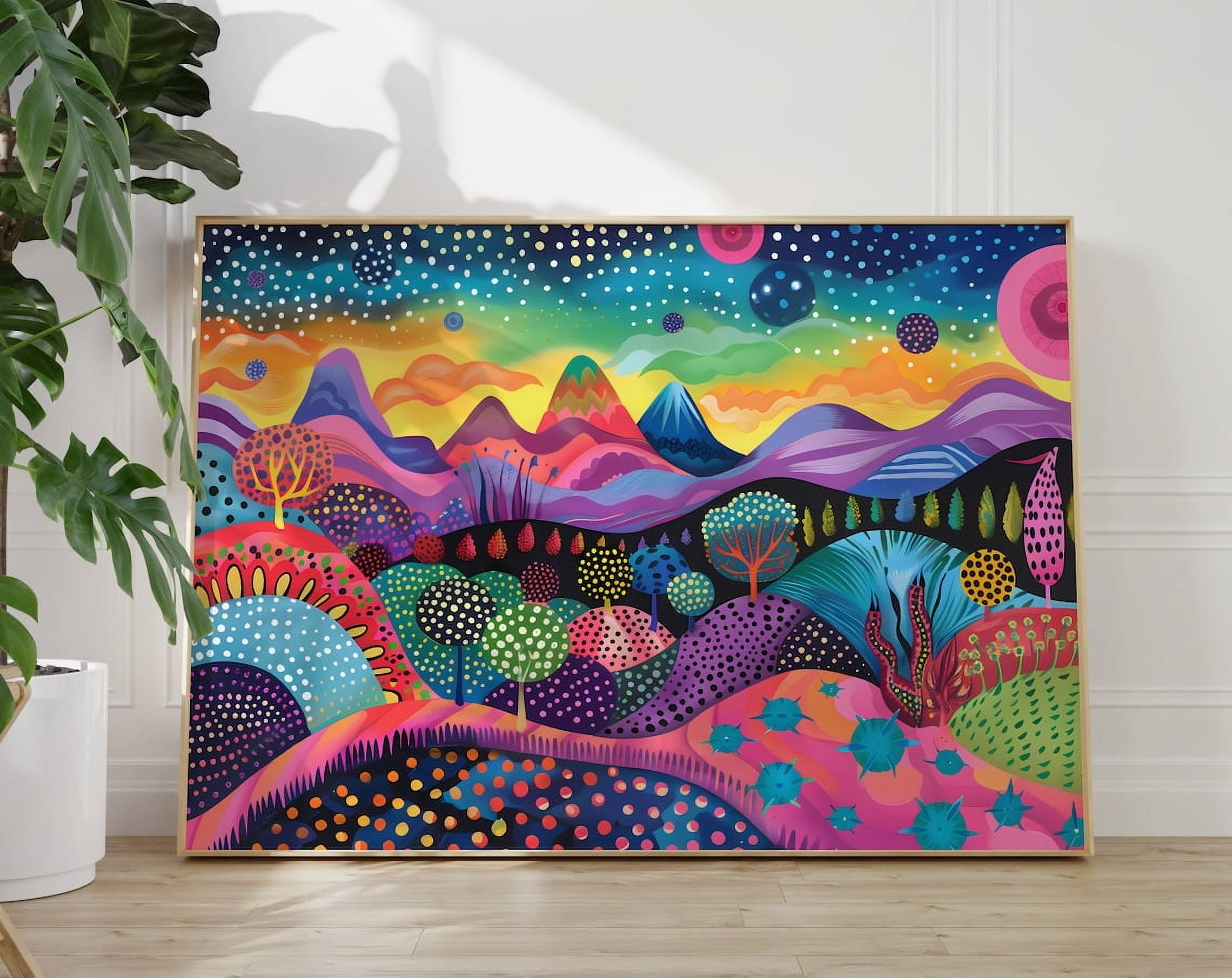 Yayoi Kusama Abstract Whale Art Print, Humpback Whale Yayoi Kusama