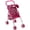 Pink & Black, variant on HUSHLILY - Foldable Baby Doll Stroller with Smooth Rolling Wheels with Adjustable Canopy & Basket - Pink & Black Polka Dots