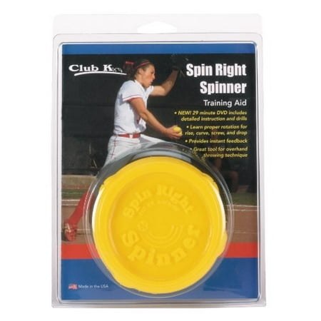 markwort club k spin right spinner softball training aid, yellow