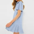 thumbnail image 3 of Women's Ruffle Hem Short Sleeve Dress - Casual Summer Midi, Vintage Style - Versatile (S-XXL), 3 of 8