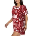 thumbnail image 2 of Kdxio Ho Pattern Funny Christmas Print Pajamas Sets for Women Short-Sleeved Pjs with Lounge Shorts Two Piece Sleepwear S-4XL, 2 of 8