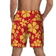thumbnail image 2 of Lsque Mens Swim Trunks Red Vintage Flowers Pattern - Bathing Suit Compression Liner - Beach Swim Shorts Swimwear - (S-3XL) - Stretch Quick Dry -XX-Large, 2 of 9