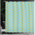 thumbnail image 4 of Ambesonne Yellow Submarine Shower Curtain, Aqua Art Fish, 69"Wx75"L, Aqua Yellow, 4 of 5